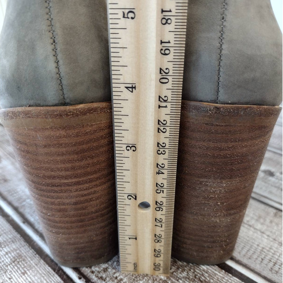 Steve Madden | Taupe Tala Perforated Nubuck Leather Open-Toe Ankle Booties - Picture 8 of 13